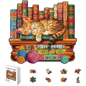 200 Pieces Wooden Puzzles for Adults, 11.8x10.2 Inches Hummingbird Jigsaw Puzzles, Craft hub Wood Bird Puzzle for Puzzle Lover, Birthday Gift for Cat Lover Family Friend Game Home Decor