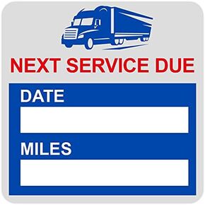 2x2 inch 54PCS Next Service Due Static Cling Labels Easy Remove Truck Oil Change Stickers - Static Cling Windshield Labels-Poskornwel