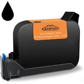 Handheld Inkjet Printer, 2024 Upgraded Handheld Printer Gun with 42ml Quick-Drying Ink Cartridge, Printing Height Up to 0.5 Inch Imprint Machine with 4.3 Inch Touch Screen for Barcode, Logo