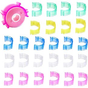 Fbshicung 80Pcs/Pack Colorful Sewing Bobbin Small Clips Sewing Tool Accessory Thread Clips Holder Tool