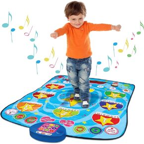 Piano Mat for Kids ، 10 أصوات قابلة للاختيار + تشغيل -record -playback -وضع الوضع ، مواد شاقة