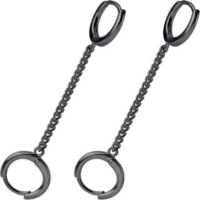 2pcs Earplug Holder Earrings Compatible with Loop Earplugs, Double Hoop Earrings, Ear Plugs Earrings Holder, Ear Plugs for Concert Noise Cancelling Ear Plugs - Silver