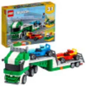 Lego Creator 3in1 Race Car Transporter 31113 Kit ؛ يقدم هدية رائعة للأطفال الذين يحبون الألعاب الممتعة والمبنى الإبداعي ، 2021 (328 قطعة)