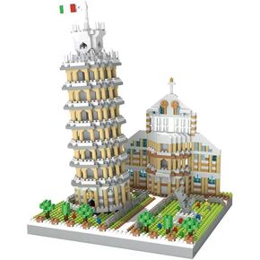 The Leaning Tower of Pisa Euro Constrution Micro Mini Building Blocks for Adult Toys Set Assemble Bricks for Gift