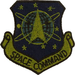 United States Air Force USAF Space Command Embroidered Patch, with Iron-On Adhesive (Subdued)