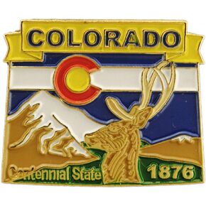 Colorado State Shaped Map Embroidered Patch, with Iron-On Adhesive