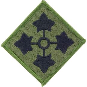 United States Army 4th Infantry Division, Full Color, Embroidered Patch with Iron-On Adhesive