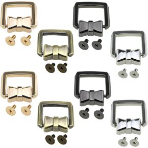 8 Sets Backpack Making Hardware Strap Connector Buckle Hook Suspension Buckle Swivelling Ring Buckle Bow Tie Side Buckle Suitable for Shoulder Bag Handbag Messenger Bag and Knitting Bag