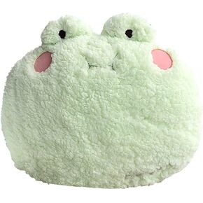 Frog Plush Pillow, Adorable Frog Stuffed Animal (15 * 14 inch), Home Cushion Decoration Plush Hugging Pillow Frog Toy Birthday Xmas Travel Gift for Kids Adults Girls Boys