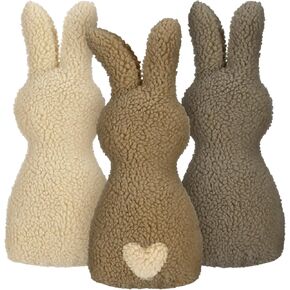 Wenqik 3 Pcs Easter Bunny Stuffed Animals Decorative Easter Throw Pillows Rabbit Stuffed Plush Pillows for Gifts