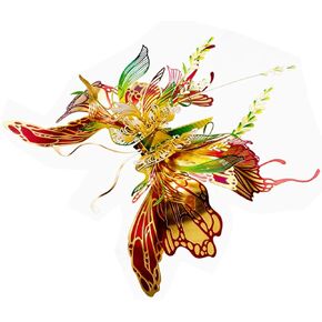 3D Metal Puzzle for Adults Wishing The Butterfly Metal Models Kits,Butterfly Mechanical Model Building Kit,Adults Assembly Brain Teaser Puzzle,Assemble Disassemble Puzzles (Lucky)