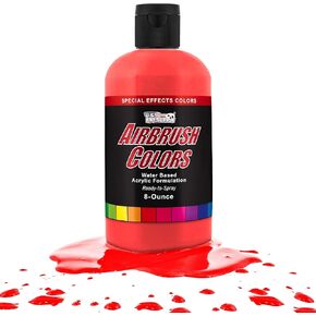 U.S. Art Supply Ready to Spray Neon Blue Special Effects Acrylic Airbrush Paint - 8oz Bottle, Professional Grade Non-Toxic Water-Based Colors for Vibrant & Permanent Results