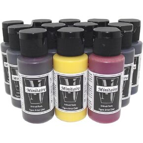 Badger Air-Brush Minitaire 12-Color Ghost Tint transparent Acrylic Paint Set