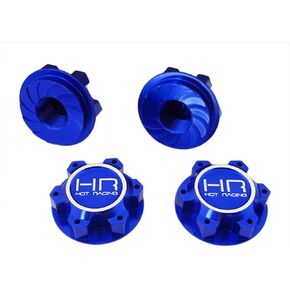 Hot Racing XMX10N06 Aluminum Serrated 25mm Hex Wheel Nuts (4) TRA