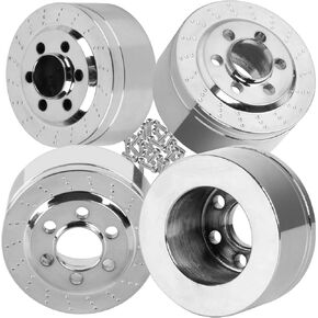 4Pcs 100g Stainless Steel Heavy Duty Wheel Weights Upgrades Part for 1/10 Axia1 SCX10 SCX10 II 90046 SCX10 III TRX4 D90 RC Crawler Car 1.9 & 2.2 Beadlock Wheels Balance Weights