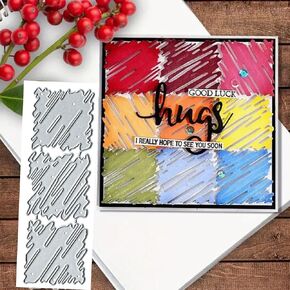 3pcs رسم الخلفية المعدنية مموت قطع لتصنيع البطاقات ، قطع بطاقة مربعة قطع يموت القصات الستنسل DIY القصاصة الألبوم الزخرفية بطاقة ورقة النقش حرفة