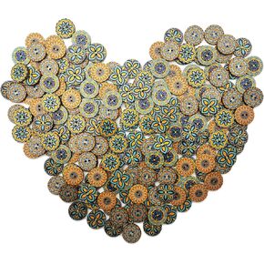 200Pcs Wooden Buttons for Crafts Bulk Wooden Craft Buttons Assorted Sizes Cartoon Wooden Buttons for Sewing DIY Crafts Decoration