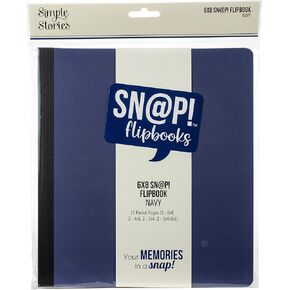 Simple Stories SNAP FLIPBOOK 6X8 NAVY, us:one size