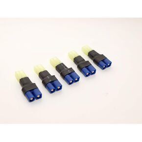 Pack(5) New Male EC3 to Female Mini-Tamiya Adapter for RC Super Tigre
