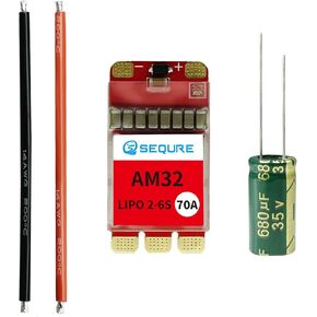 SEQURE 2670 Brushless ESC,70A RC Motor Electric Speed Controller, AM32 ESC 2-6S Lipo for FPV Drones, Airplanes, Car/Boat Models (NO BEC)