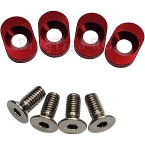 ترقيات سبيكة الألومنيوم تثبيت محرك قاعدة التعزيز محرك شباك لتراككساس 1/8 SLEDGE 95076-4 4PCS - الأحمر in Kuwait