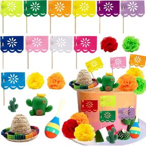 Mexican Holiday Decorations Mexican Cake Toppers Mexican Theme Party Supplies