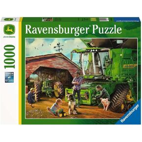 Ravensburger John Deere Then & Now 1000 Piece Jigsaw Puzzle for Adults - 16839 - Every Piece is Unique, Softclick Technology Means Pieces Fit Together