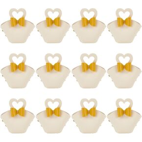 FINGERINSPIRE 12 Sets Leather Bowknot Gift Boxes with Handle 6.3x4.9x2inch Pink Reusable Mini Handbag Treat Box Wedding Candy Gift Bags with Heart-shape Handle for Wedding Baby Shower Birthday Party