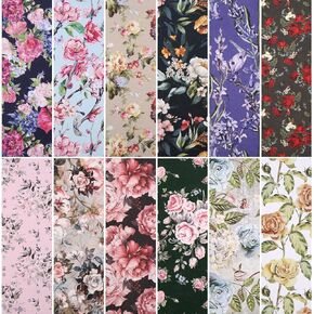 24pcs Valentine's Day Scrapbook Paper, 6x6 Inch Single Sided Flowers Vintage Pattern Paper Romantic Valentines Cardstock for DIY Scrapbooking Craft Decorations