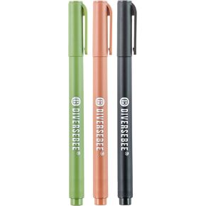 DIVERSEBEE Fine Tip Permanent Pens, 4 Pack Quick Dry Markers, Transparent Sticky Notes Writing Pens, Office School Art Supplies, Black Oil Based Fineliners