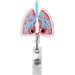 Nurse Badge Reel Retractable Bling Acrylic Nursing ID Card Alligator Clip Cute Glitter Rotatable Name Tag Holder for RN Obstetrics Dentistry Pediatrics Docter Students Teachers(Tooth)