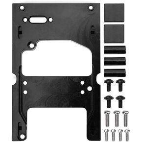 VGEBY Servo Mount, Aluminum Steering Engine Servo Mount Compatible with WPL System 1:16 Car Servo Fixing Base Mount Bracket (Black) Car Model Accessory Model Car Accessories Wpl