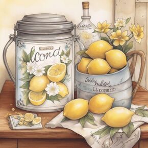 Generic Lemon Jar Diamond Art Painting Full Round Drill Embroidery Kit Cross Stitch Diamond Dots Kit Paint of Rhinestones for Gift & Wall Decor 14x14Inch(mt-176), pink,blue, XP MAOHAT WG25-176