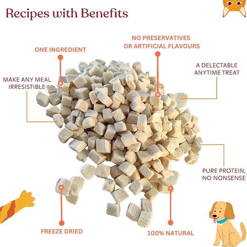 Freeze Dried Dog and Cat Treats Food Topper (2.0 oz, Duck & Chicken (2-Pack)) in Saudi Arabia