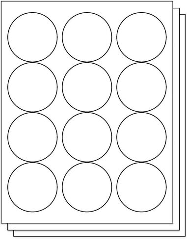 3-1/3 inch Round Labels for Inkjet & Laser Printers (6 per Sheet, 300 Circle Stickers, 50 Sheets) in Kuwait