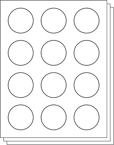 3-1/3 inch Round Labels for Inkjet & Laser Printers (6 per Sheet, 300 Circle Stickers, 50 Sheets) in Kuwait
