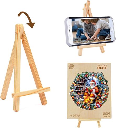 Wooden Puzzles for Adults, Wooden Jigsaw Puzzles for Adults Kids, 3D Christmas Town Unique Shaped Wood Puzzles Adult, Creative Birthday Gifts for Friends Family Game (11.4 * 11.4in 200pcs) in Saudi Arabia
