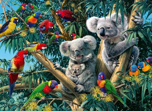 Ravensburger Koalas in a Tree 500 Piece Jigsaw Puzzle for Adults - 12000206 - Handcrafted Tooling, Made in Germany, Every Piece Fits Together Perfectly in Saudi Arabia