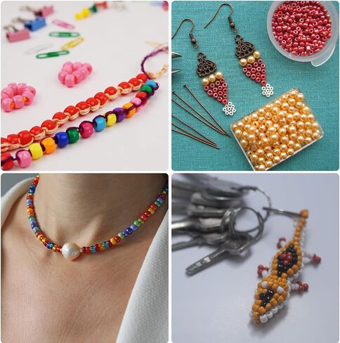 Harfington 2000pcs حبات زجاجية صغيرة 6/0 4 ملم من الخرز الصغير المستدير الصغير لخواتم حلق السوار لصنع المجوهرات ، بورجوندي الأحمر in Saudi Arabia