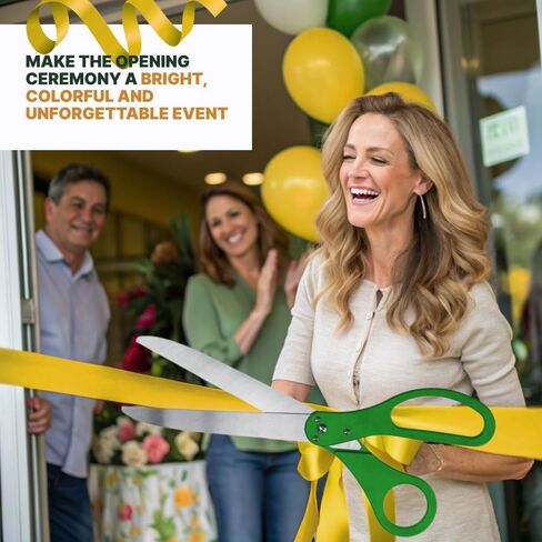 25 Inch Giant Scissors Ribbon Cutting Ceremony Set – Green Ribbon Cutting Ceremony Kit Extra Large with Grand Opening Ribbon for Events & Business Launches in Kuwait