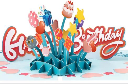 Mini Element Pop Up Card Happy Birthday Greeting Card,3D Birthday Gift for Adults and Kids with Blank Note Card & Envelope, Foldable Celebration Cards for Daughter, Son, Mom, Dad, Friend, Children in Saudi Arabia