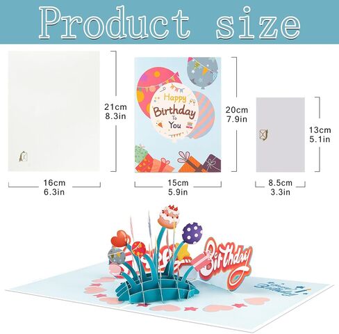 Mini Element Pop Up Card Happy Birthday Greeting Card,3D Birthday Gift for Adults and Kids with Blank Note Card & Envelope, Foldable Celebration Cards for Daughter, Son, Mom, Dad, Friend, Children in Saudi Arabia