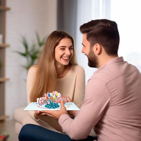 Mini Element Pop Up Card Happy Birthday Greeting Card,3D Birthday Gift for Adults and Kids with Blank Note Card & Envelope, Foldable Celebration Cards for Daughter, Son, Mom, Dad, Friend, Children in Saudi Arabia