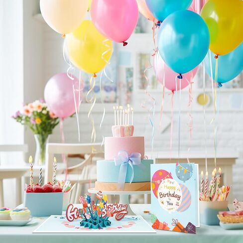 Mini Element Pop Up Card Happy Birthday Greeting Card,3D Birthday Gift for Adults and Kids with Blank Note Card & Envelope, Foldable Celebration Cards for Daughter, Son, Mom, Dad, Friend, Children in Saudi Arabia