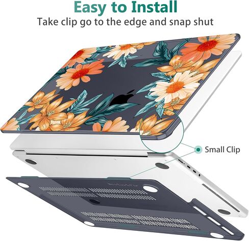May Chen for MacBook Pro 14 inch M3 M2 M1 Chip (Models: A3401 A3185 A2918 A2995 A2779 A2442) 2021 2022 2023 2024 Release, Bow Print Hard Shell Case wtih Keyboard Cover, Sakura Pink Glitter in Saudi Arabia