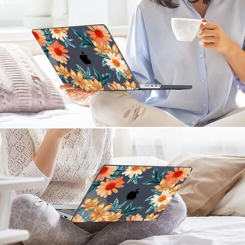 May Chen for MacBook Pro 14 inch M3 M2 M1 Chip (Models: A3401 A3185 A2918 A2995 A2779 A2442) 2021 2022 2023 2024 Release, Bow Print Hard Shell Case wtih Keyboard Cover, Sakura Pink Glitter in Saudi Arabia