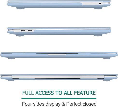 Tuiklol Compatible with MacBook Pro 13 inch Case 2022 2021 2020-2016 M2 M1 A2338 A2251 A2289 A2159 A1989 A1706 Touch Bar, Hard Shell Case + Keyboard Cover + Screen Protector, Airy Blue in Saudi Arabia