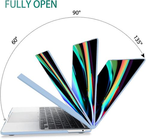 Tuiklol Compatible with MacBook Pro 13 inch Case 2022 2021 2020-2016 M2 M1 A2338 A2251 A2289 A2159 A1989 A1706 Touch Bar, Hard Shell Case + Keyboard Cover + Screen Protector, Airy Blue in Saudi Arabia