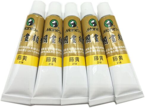 Easyou Marie's Big Size Chinese Painting Color Tubes Watercolor Drawing 12ml*5pcs No. 218 Gamboge in Saudi Arabia