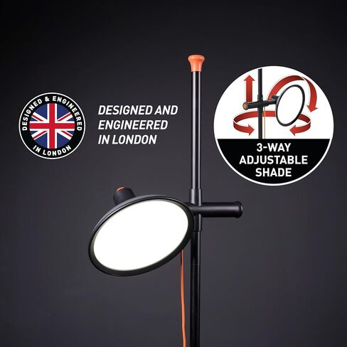 daylight Company Easel Lamp Go™ Premium 95+ CRI LED Art Lamp with 3-Step Dimmer, USB-C Cable, and Built-in Battery for Superb Color Reproduction and Uninterrupted Illumination in Saudi Arabia